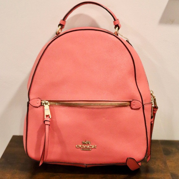 Coach Pink Backpack with Textured Leather and Compact Design - Picture 1 of 9